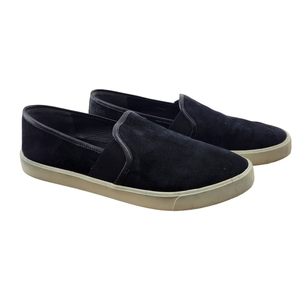 Vince Womens Shoes Size 8 38 Black Suede Slip On Loafers Comfort Shoes Sneakers